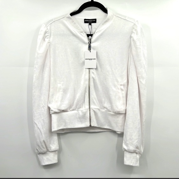🆕Generation Love Bomber Jacket Blair Bright White Velour
Lined With Pockets - Picture 2 of 14
